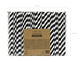 Paper Straws, black, 19.5cm (1 pkt / 250 pc.)