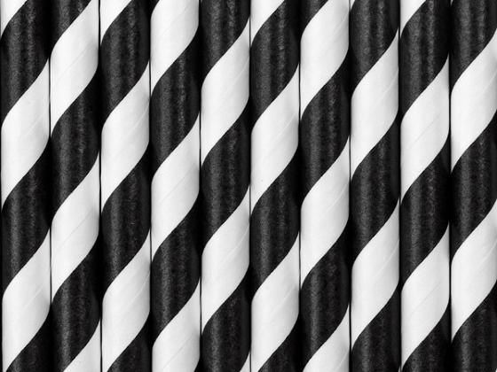 Paper Straws, black, 19.5cm (1 pkt / 250 pc.)