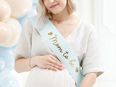 Sash Mom to be, light tiffany blue, 75 cm