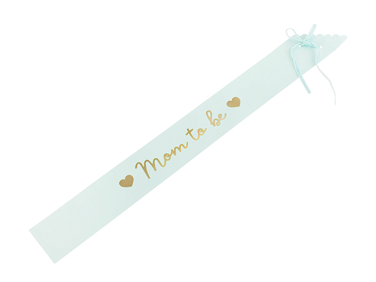 Sash Mom to be, light tiffany blue, 75 cm