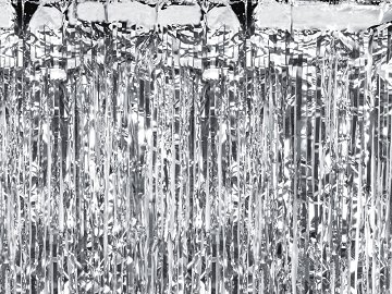 Party curtain, silver, 100x200cm