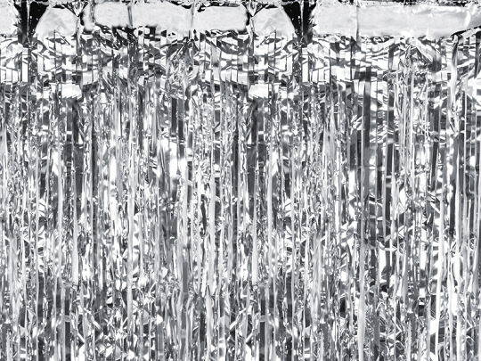 Party curtain, silver, 100x200cm