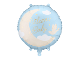 Foil balloon tablet Welcome Baby, 35x35 cm, light blue