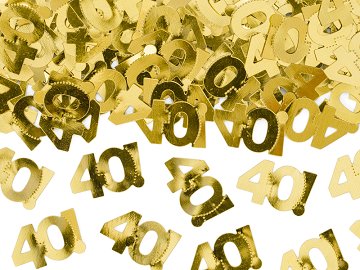 Metallic confetti, number 40, 15g