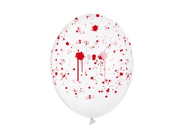 Balloons 30 cm, Blood Stains, Crystal Clear (1 pkt / 50 pc.)