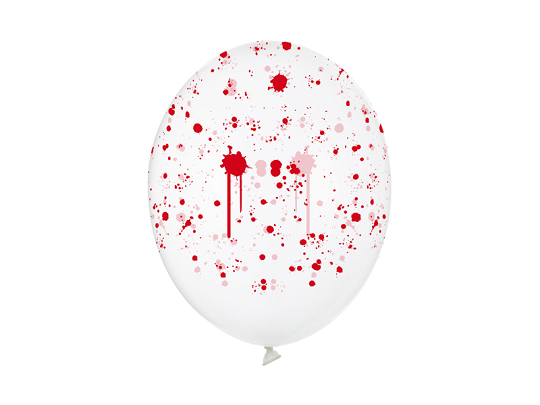 Balloons 30 cm, Blood Stains, Crystal Clear (1 pkt / 50 pc.)