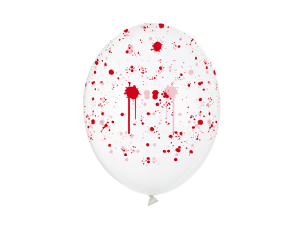 Balloons 30 cm, Blood Stains, Crystal Clear