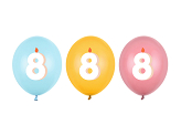 Balloons 30 cm, 8, mix (1 pkt / 50 pc.)