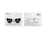Heart-shaped glasses with ''Bride to Be'' inscription, white