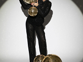 Disco mirror ball, champagne gold, 30 cm