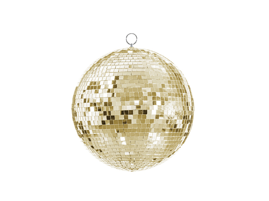 Hanging decoration Disco ball, gold, 30 cm