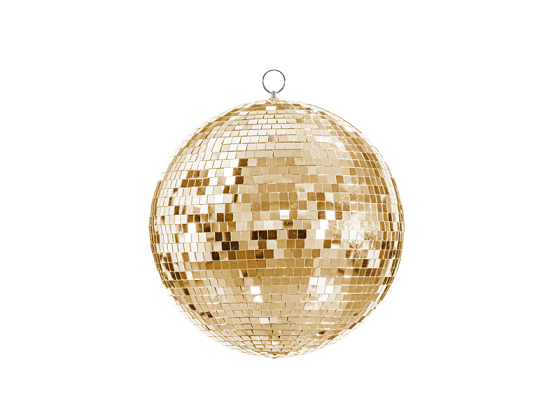 Disco mirror ball, champagne gold, 30 cm