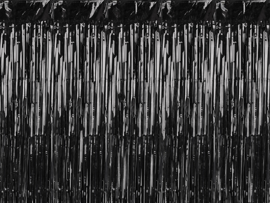 Party curtain, black, 100x200cm