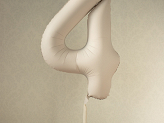 Foil Balloon Number ''4'', 86cm, light warm grey