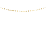 Garland Stars, gold, 3m