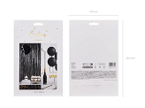 Party curtain, black, 90x250cm