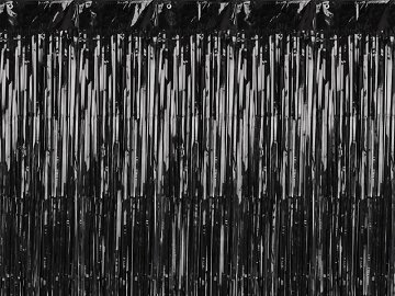 Party curtain, black, 90x250cm