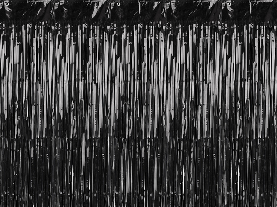 Party curtain, black, 90x250cm