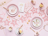 Banner Baby shower, 290x16.5 cm, light pink