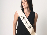 Happy 40 Sash, cream, 76 cm