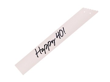 Happy 40 Sash, cream, 76 cm