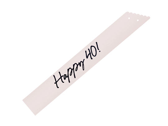 Happy 40 Sash, cream, 76 cm