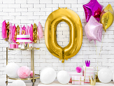 Foil Balloon Number ''0'', 86cm, gold