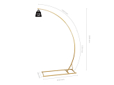 Metal chandelier stand, gold, 135x230 cm
