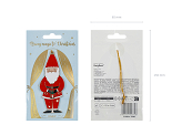 Metal hanging decoration Santa, 10x4 cm, mix