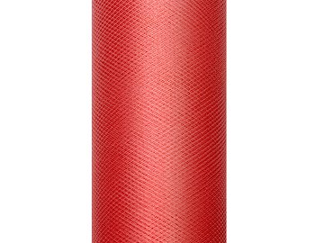 Tulle Plain, red, 0.15 x 9m (1 pc. / 9 lm)