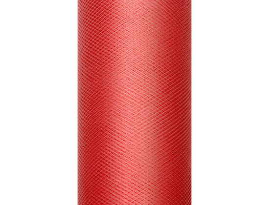 Tulle Plain, red, 0.15 x 9m (1 pc. / 9 lm)