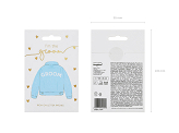 Iron on patch GROOM, white, 30x6cm