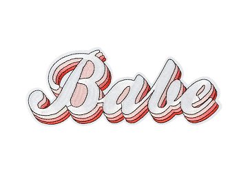 Iron on patch Babe, mix, 20x8cm