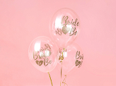 Balloons 30cm, Bride to be, Crystal Clear (1 pkt / 6 pc.)