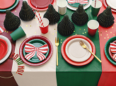 Paper Plates, dark red, 18 cm (1 pkt / 6 pc.)