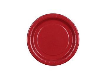 Paper Plates, dark red, 18 cm (1 pkt / 6 pc.)