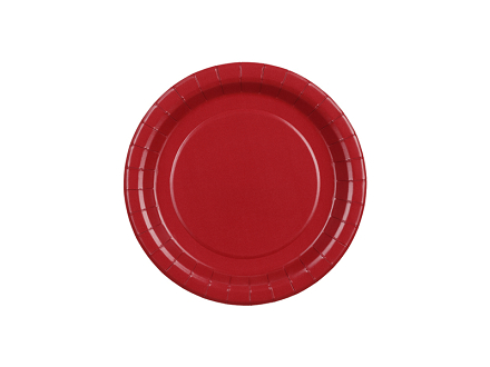 Paper Plates, dark red, 18 cm