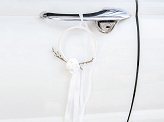 Rattan car decoration kit, white