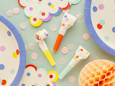 Paper whistles Confetti, mix (1 pkt / 6 pc.)