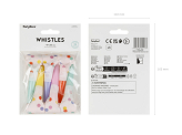 Paper whistles Confetti, mix (1 pkt / 6 pc.)