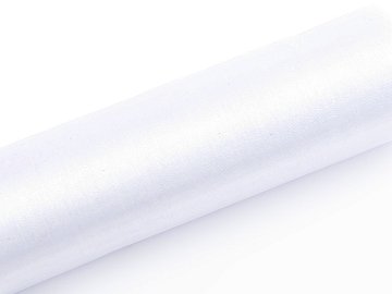 Organza Plain, white, 0.16 x 9m (1 pc. / 9 lm)