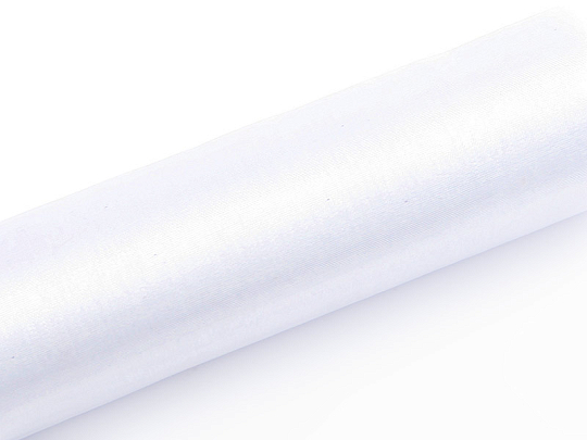 Organza Plain, white, 0.16 x 9m (1 pc. / 9 lm)