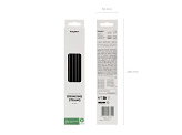 Plastic straws, 23 cm, black (1 pkt / 12 pc.)