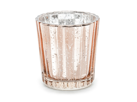 Candle holder, rose gold, 6cm (1 pkt / 4 pc.)