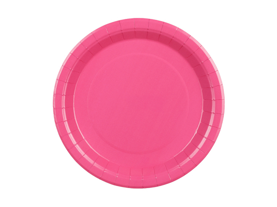 Paper Plates, dark pink, 23 cm (1 pkt / 6 pc.)