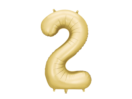 Foil Balloon Number '2', 86 cm, gold