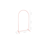 Backdrop stand, mini arch, dusty pink, 80x150 cm