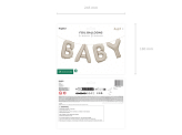 Foil Balloon Baby, 140x43 cm, beige