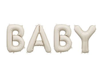 Foil Balloon Baby, 140x43 cm, beige