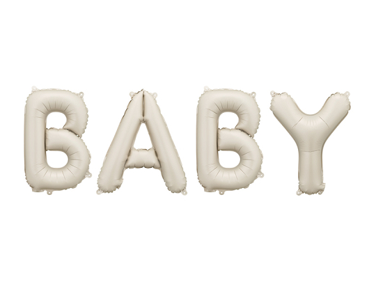 Foil Balloon Baby, 140x43 cm, beige